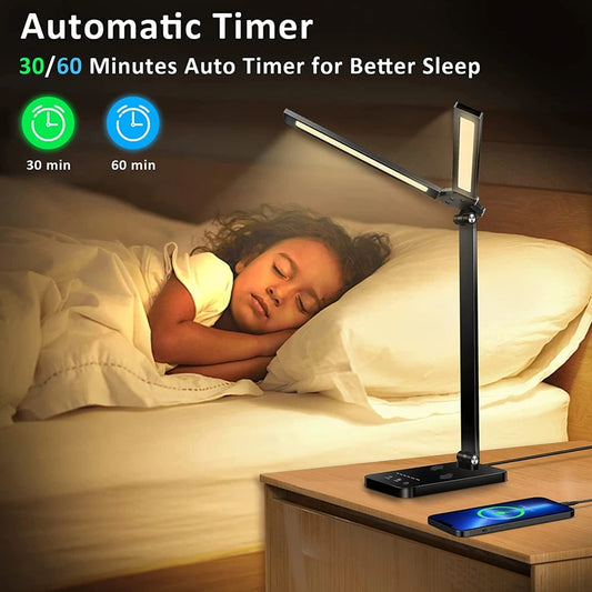 Desk LED Lamp with Wireless Charger